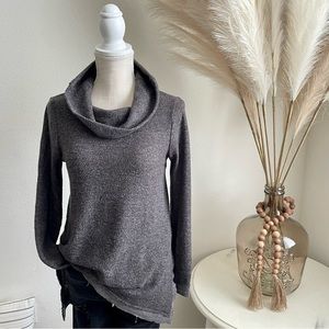 Maeve Charcoal Cowl Neck Sweater